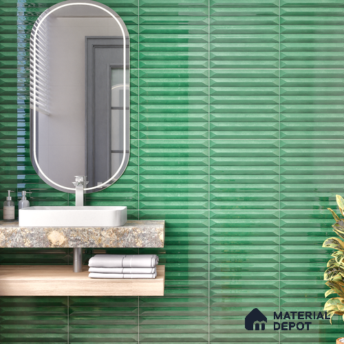Faux Subway Tile TL 07241 B Crayon 1002 1 ft x 1 ft Ceramic Glossy Finish - 9 mm | 2 mm Spacer is Mandatory | Please Expect a Slight Variation of Pattern